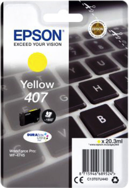 Epson - Cartouche d'encre 407 T07U440 jaune