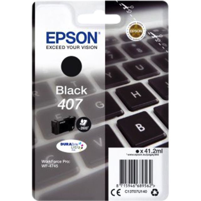 Epson - Cartouche d'encre 407 T07U140 noir | 5 pièces