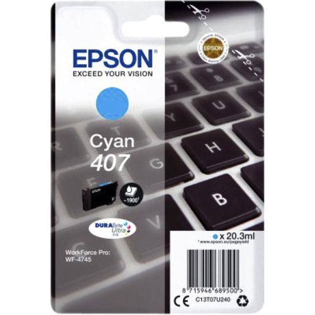 Epson - Inktcartridge epson 407 t07u240 blauw