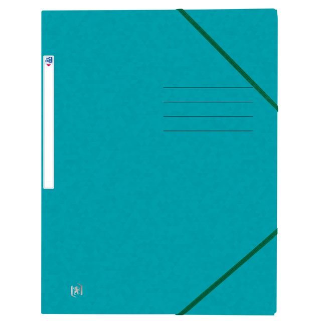 Oxford -  Elastomap  top file+ a4 aqua | 10 stuks
