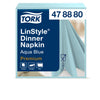 Tork - Serviette de table Linstyle pli 1/4 1 couche 390x390mm 50 feuilles bleu aqua 478880