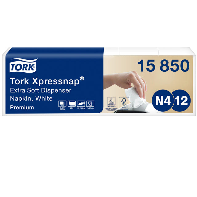 Tork -  Servet N4 Xpressnap 1/2 vouw 2-laags 213x165mm 1000 vel.. | 192 stuks