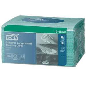 Tork - Chiffon de nettoyage W8 1 couche 8x40 feuille vert 194550 | 8 pièces
