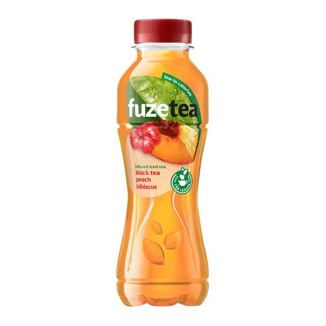 Thé FUZE - Boissons gazeuses Fuzetea Peach Hibiscus piles 400 ml