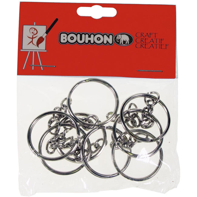 Bouhon - porte-clés, 25 mm, blister de 8 pièces