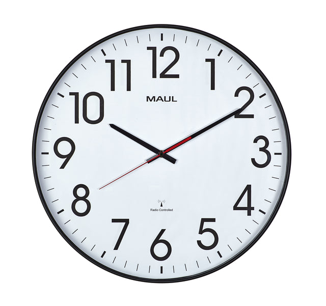 Maul - Horloge murale Climb RC Ø47x5,5cm cadre en plastique noir incl. batterie