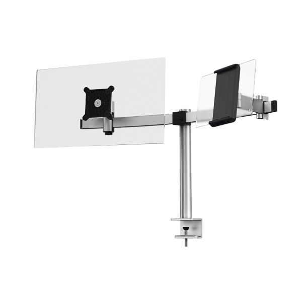 Langlebig – Monitorarm mit Klemme für 1 Bildschirm und 1 Tablet