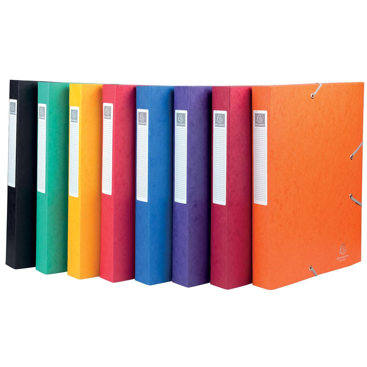 Exacompta -  Elastobo Cartobox rug van 4 cm, geassorteerde kleuren