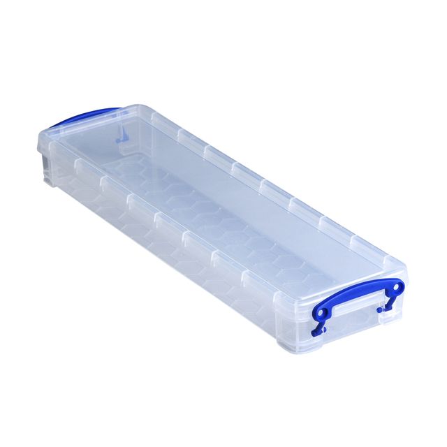 Really Useful Box - Boîte de rangement 0,8 litre 355x100x40mm transparent blanc