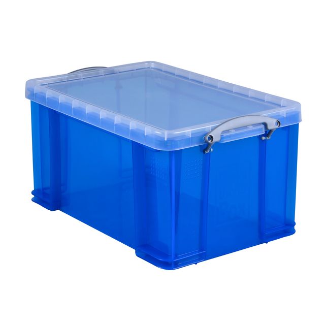 Really Useful -  Opbergbox 48 liter 600x400x315mm transparant blauw