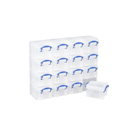 Really Useful -  Opbergbox 16x 0.14 liter 280x224x65mm transparant wit