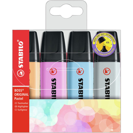 STABILO - Surligneur boss 70/4 pastel avec cul gs | 50 pièces