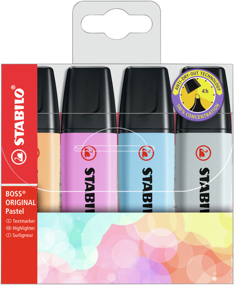 STABILO - Surligneur boss 70/4 pastel avec cul gs | 50 pièces