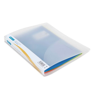 Klika - Classeur à anneaux A4 transparent 2 anneaux 25mm 4 pièces