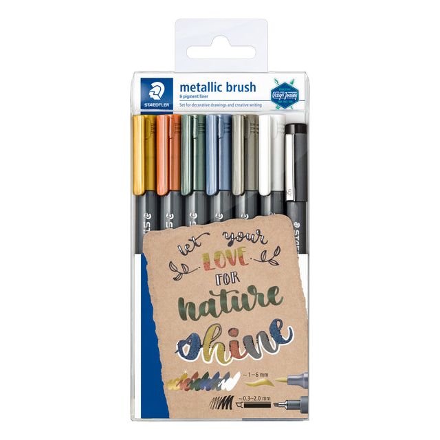 Staedtler - Pinselmetallic Penny von 7 Farben