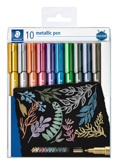 Staedtler - Étui métallique pour stylo gel de 10 couleurs