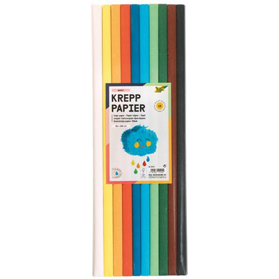 Folia Paper -  Crepepapier folia 50x200cm 10 rollen basiskleuren | 10 stuks