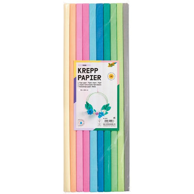 Folia Paper - Papier crépon Folia 50x200cm Tendance 10 couleurs | 10 pièces