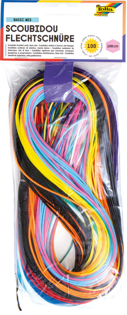 Folia Paper - Cordes Scoubidoo Folia 100cm 100 pièces couleurs assorties | 20 pièces