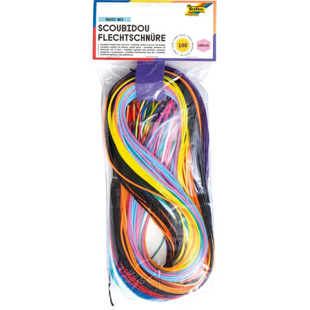 Folia Paper - Cordes Scoubidoo Folia 100cm 100 pièces couleurs assorties | 20 pièces