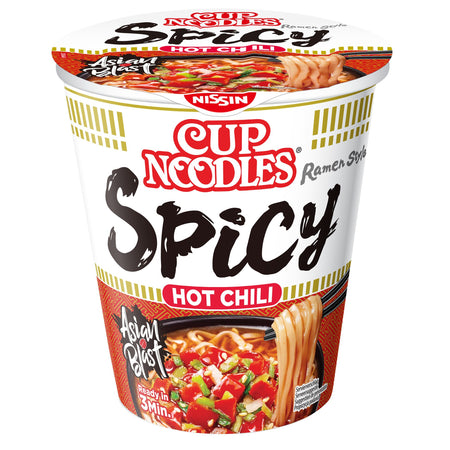 Nissin – Nudeln mit scharfem Chili und scharfer Tasse