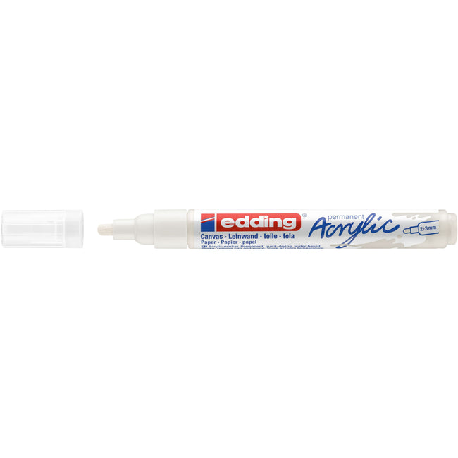 Edding - Acrylmarker e-5100 mittel verkehrsweiß | 10 Stück