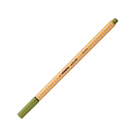 Stabilo -  point 88, premium fineliner 0.4 mm, modder groen, per stuk