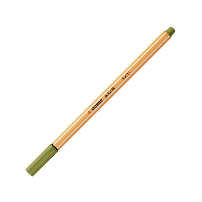 Stabilo -  point 88, premium fineliner 0.4 mm, modder groen, per stuk