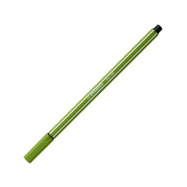 Stabilo - Feutre Pen 68/37 vert boue moyen | 10 pièces