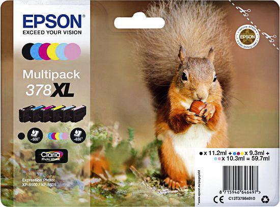 Epson - Cartouche d'encre 378XL T3798 6 couleurs