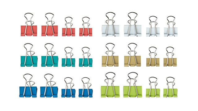 MAUL - Pince à papier 215 rabattable 7mm + 9mm assorti 24 pièces