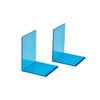 MAUL - Serre-livres 10x10x13cm acrylique set 2 bleu fluo transparent