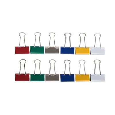 MAUL - Pince à papier 213 Foldback 32mm capacité 13mm assorti 12 pièces