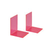 MAUL - Serre-livres 10x10x13cm acrylique set 2 rouge fluo transparent