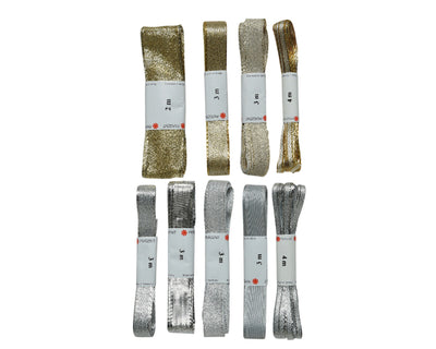 Decoris -  Lint  polyester goud en zilver assorti | 203 stuks