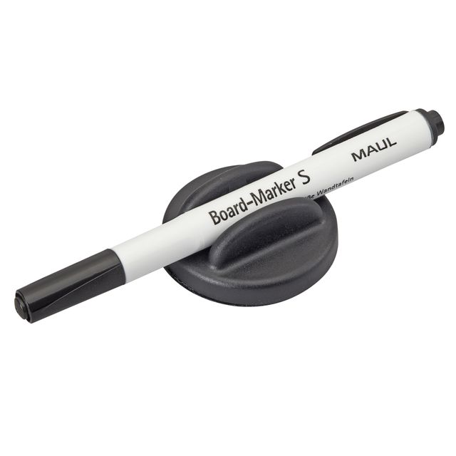 Maul -  Whiteboardwisser  met stift zwart magnetisch