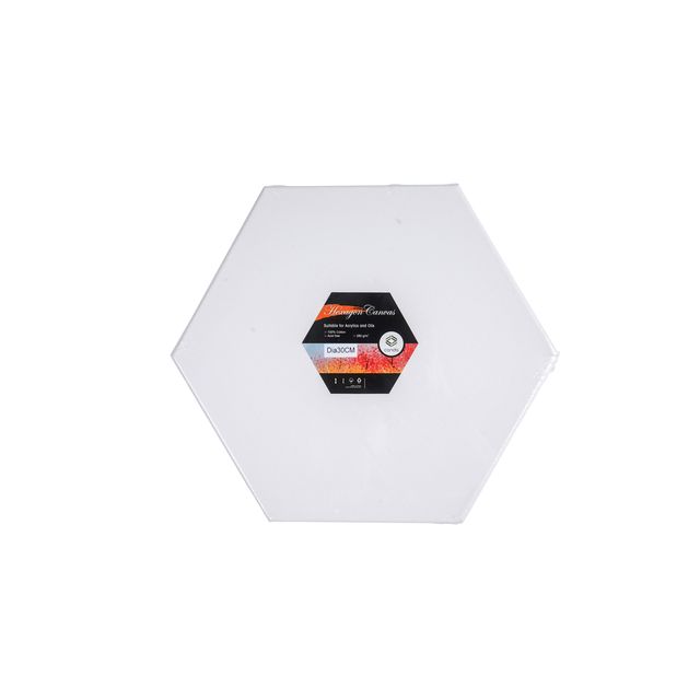 Conda - Canvas Hexagon 30 cm aus gebleichter Baumwolle