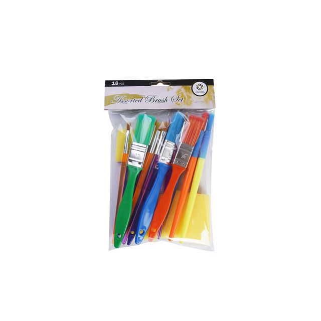 Conda -  Penselen en foambrushes  18-delig | 10 stuks