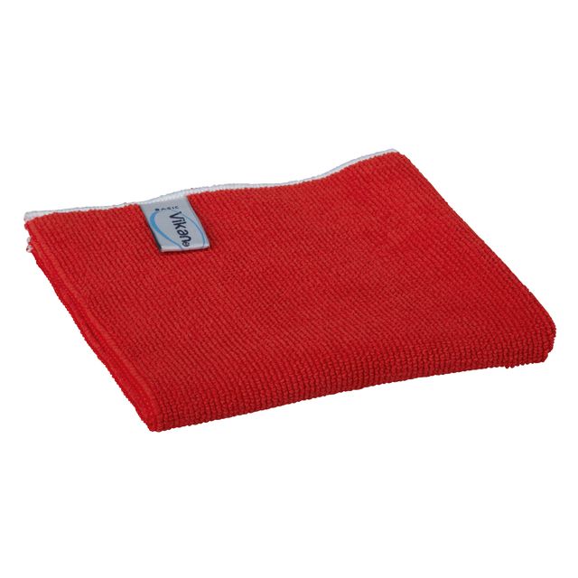 Vikan -  Microvezeldoek Basic 32x32cm rood