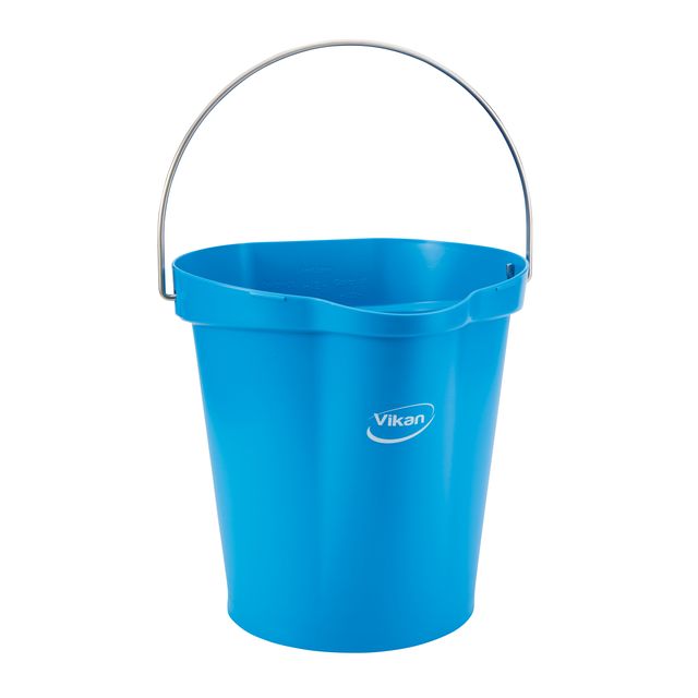 Vikan -  Emmer met schenktuit en maat 12l blauw