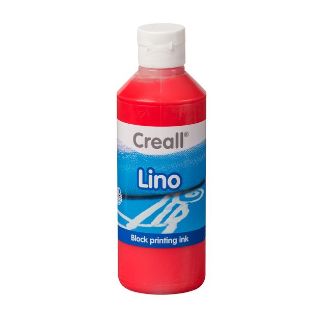 Creall -  Linoleumverf  lino lichtrood 250ml | 6 stuks