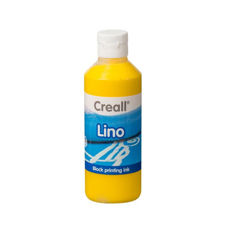 Creall - Peinture linoléum Lino jaune 250ml | 6 pièces