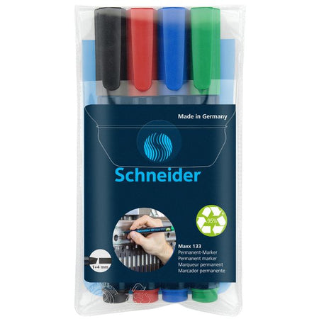 Schneider - Feutre Maxx 133 diagonale 1-4mm assorti 4 pièces