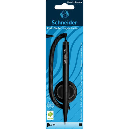 Schneider - Stylo à bille compteur click-fix medium noir blister de 1 pièce | 10 pièces