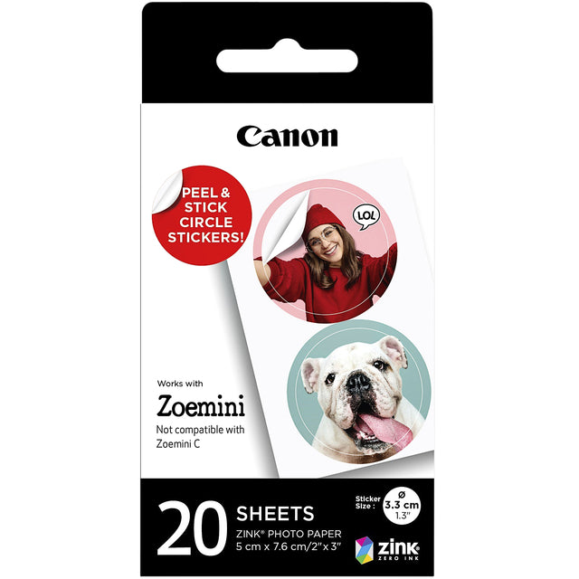 Canon - Papier photo Zoemini ZP-2030-2C 20 feuilles
