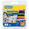 Rapid - Cartouche de colle 7mm 5 couleurs assorties 36 pièces