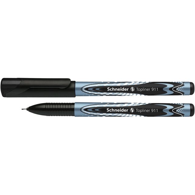 Schneider - Fineliner Topliner 911 0,4 mm schwarz | 10 Stücke