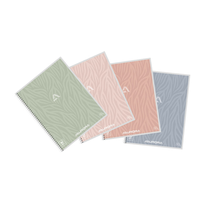 Aurora -  Schrift  a5 lijn 120pag 80gr assorti | 10 stuks