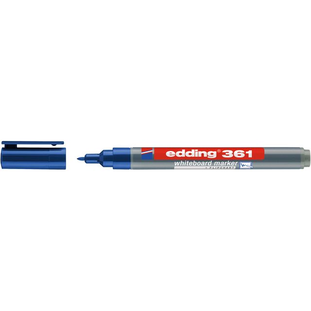 Edding -  Whiteboardmarker  361 rond 1mm blauw | 10 stuks
