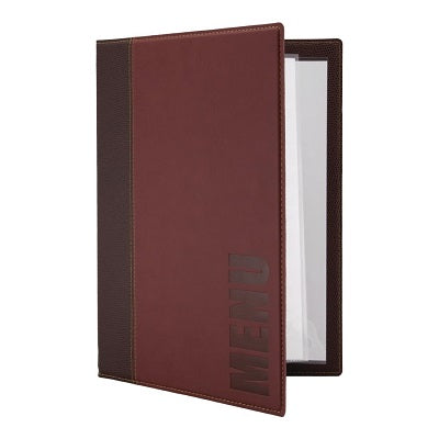 Klika - Dossier menu A4 Trend vin rouge (4 pages) 6 pièces